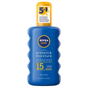 Nivea Sun Protect & Moisture Sun Spray SPF15 200 ml produkt bild