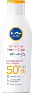 Nivea Sensitive Immediate Protect Sun-Allergy Lotion SPF 50+ - 200 ml. produktbillede