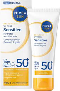 NIVEA SUN UV Face Sensitive Cream SPF 50+, 40 ml produkt bild
