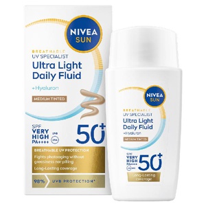 NIVEA Sun UV Fluid Medium Tinted 50+ 40 ml produktbilde
