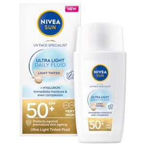 NIVEA UV Face Ultra Fluid Light Tinted SPF50+ 40 ml produkt bild