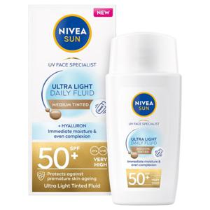 NIVEA UV Face Ultra Fluid Medium Tinted SPF50+ 40 ml produkt bild