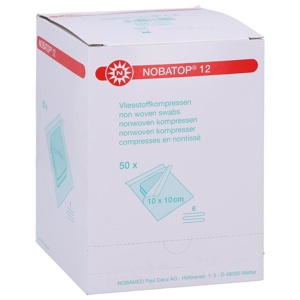 NOBATOP 12 Kompressen 10x10 cm steril Produktbild