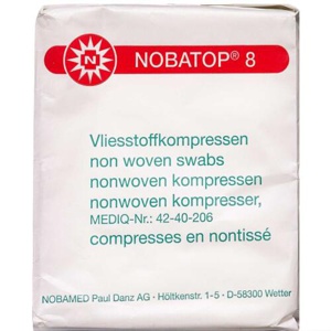 NOBATOP 8 Kompres usteril 10 x 10 cm 100 stk. produktbillede