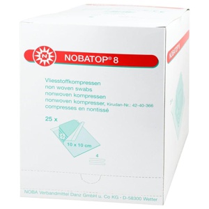 NOBATOP 8 Kompressen 10x10 cm steril Produktbild