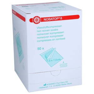 NOBATOP 8 Kompressen 7,5x7,5 cm steril Produktbild