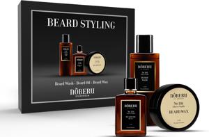 Nõberu Stockholm Noberu Giftbox Beard Styling Tobacco Vanilla Beard Oil, Face& Beard Wash & Beard Wax 30 + 130 + 50 ml produkt bild