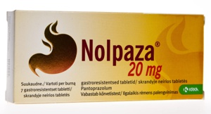Nolpaza gastroresist tbl 20mg n7 toote pilt
