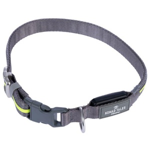 Nomad Tales Spirit USB LED Nylonhalsband, neongelb & grau Produktbild