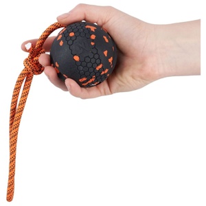 Non-stop dogwear Hundboll med Rep Orange/Svart (70x70mm) produkt bild