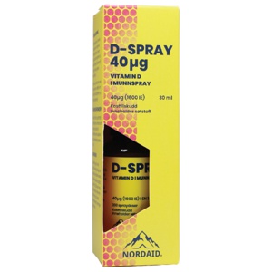Nordaid D-spray 40 μg oral vitamin D-spray 30 ml produktbilde