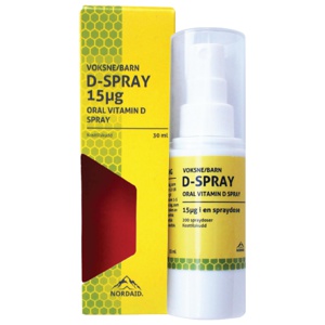 Nordaid D-Spray vitamin D 15 mcg munnspray 30 ml produktbilde