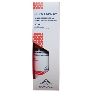 Nordaid Jern i spray 2,5 mg munnspray 30 ml produktbilde
