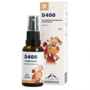 Nordaid Lotte D400 D-vitamiin 10mcg kookosõlisprei alates sünnist 30 ml toote pilt