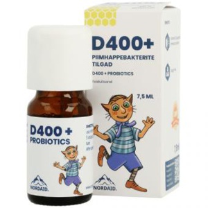 Nordaid Lotte D400 + piimhappebakterid lastele 7.5 ml toote pilt