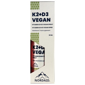 Nordaid Vitamin K2+D3 vegansk munnspray 30 ml produktbilde