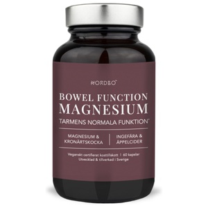 Nordbo Bowel Function Magnesium 60 kapslar produkt bild