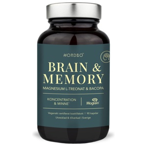 Nordbo Brain & Memory Magnesium 90 kapslar produkt bild