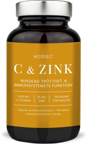 Nordbo C-vitamin & Zink 100 kap produktbilde