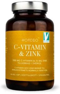 Nordbo C-vitamin & Zink 50 kap produkt bild