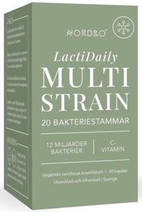 Nordbo LactiDaily Multi Strain 20 stammar 30 kapslar produkt bild