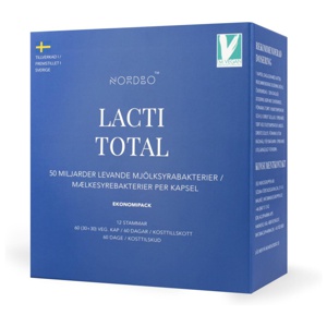 Nordbo, LactiTotal 50 miljarder 60 kapslar produkt bild