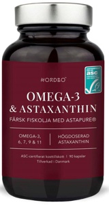 Nordbo Omega-3 & Astaxanthin 90 stk produktbilde