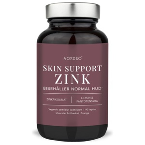 Nordbo Skin Support Zink 90 kap produkt bild