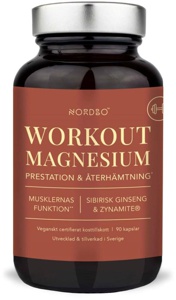 Nordbo WorkOut Magnesium, 90 kap 90 stk produktbilde