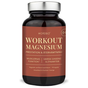 Nordbo WorkOut Magnesium 90 kapslar produkt bild