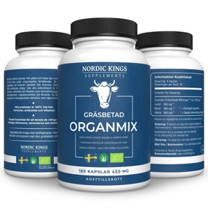 Nordic Kings Græsfodret Organmix ØKO 180 kapsler produktbillede