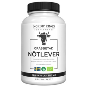Nordic Kings Gräsbetad Nötlever EKO 180 kapslar produkt bild