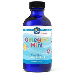 Nordic Naturals Omega 3 mini m. jordbærsmag 119ml. produktbillede