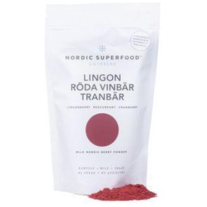 Nordic Superfood Wild Nordic Berry Powder - Red Lingonberry, Cranberries, Redcurrant 80 g produkt bild