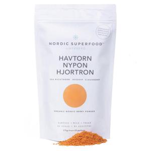 Nordic Superfood Wild Nordic Berry Powder - Yellow Sea Buckthorn, Rosehip, Cloudberry 80 g produkt bild