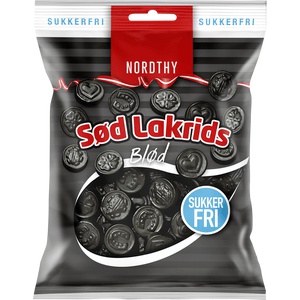 Nordthy Sukkerfri Sød Lakrids - 75 g produktbillede