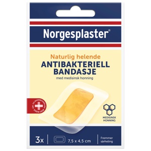Norgesplaster Antibakteriell Bandasje 3 stk produktbilde