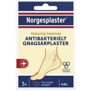 Norgesplaster Antibakterielt gnagsårplaster 3 stk produktbilde
