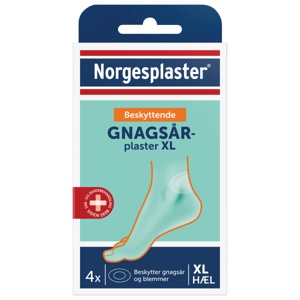Norgesplaster Beskyttende gnagsårplaster hæl XL 4 stk produktbilde