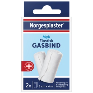 Norgesplaster Elastisk gasbind 8 cm x 4 m produktbilde