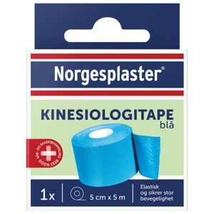 Norgesplaster kinesiologi tape blå 5cmx5m produktbilde