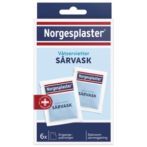 Norgesplaster sårvask 6 stk produktbilde