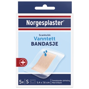 Norgesplaster Scankvikk Vanntett Bandasje 5,4 x 7,6 cm 5 stk produktbilde