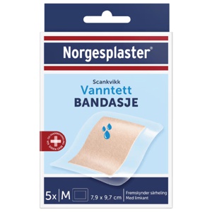 Norgesplaster Scankvikk Vanntett Bandasje 7,9 x 9,7 cm 5 stk produktbilde