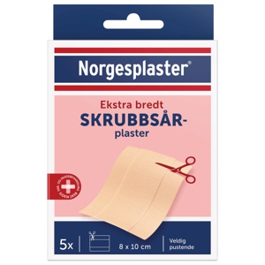 Norgesplaster Skrubbsårplaster 8 x 10 cm 5 stk produktbilde