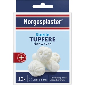 Norgesplaster sterile tupfere 10 stk produktbilde