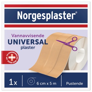Norgesplaster universal plaster 6cmx5m 1 stk produktbilde