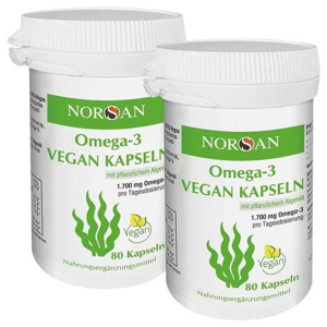 Norsan Omega-3 vegan Kapseln, 2x80 St Kapseln Produktbild