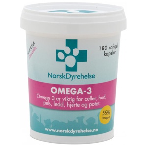 Norsk Dyrehelse Omega-3, 180 tabletter produktbilde
