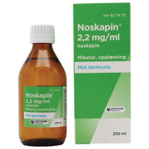 Noskapin 2,2 mg/ml mikstur 250 ml produktbilde